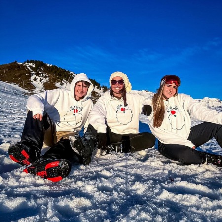 Santiago Rulli Galliano with his mother Cecilia Galliano and sister Valentina Fornaro Galliano.